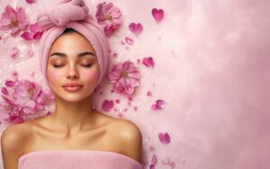 woman getting cosmetic treatment for natural looking glow